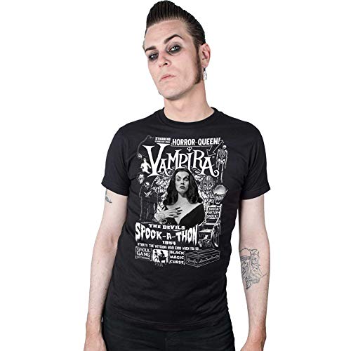 Men's Kreepsville Vampira Spookathon T-Shirt Black 2XL