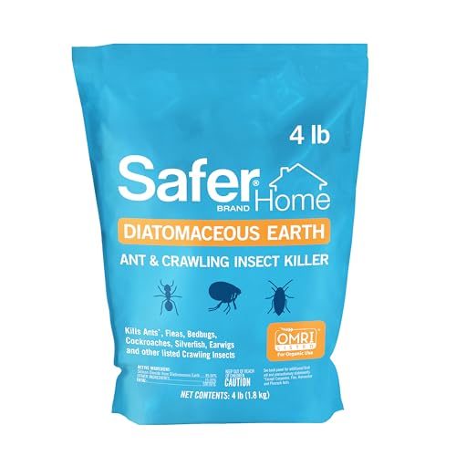 Safer Home SH51703 OMRI Listed Diatomaceous Earth - Ant, Roach, Bedbug, Flea, Silverfish, Earwig, & Crawling Insect Killer