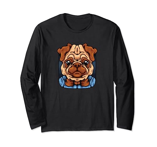 Pug with a Bow Tie Cutest Pet Domestic Dog Animal Kingdom Long Sleeve T-Shirt