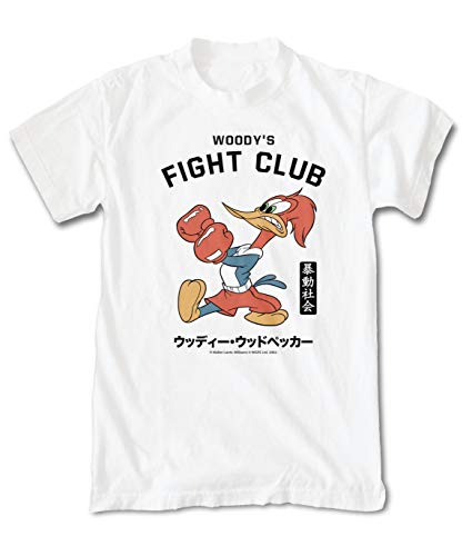 Riot Society - Woody Woodpecker's Fight Club Mens T-Shirt - White, XX-Large