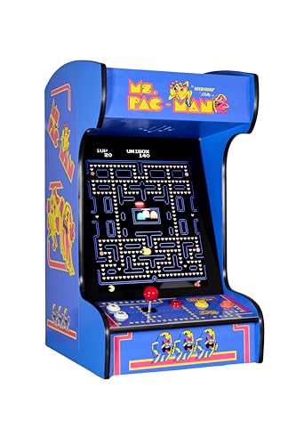 Doc and Pies Arcade Factory Classic Home Arcade Machine - Tabletop and Bartop - 60 Retro Games - Full Size LCD Screen, Buttons and Joystick (Blue)