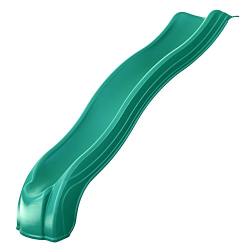 Swing-N-Slide WS 8200 Apex Wave Slide Plastic Outdoor Wave Slide for 4' Swing Set Decks, Green