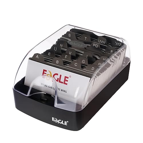 Eagle Business Card Box, Push-Button,Storage up to 350 Cards