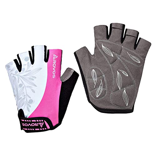 ROVOS Cycling Gloves Mountain Bike Gloves Biking Gloves for Men/Women 5MM Shock Absorbing Pads Half Finger Sports Bicycle Gloves-for Workout Motorcycle Gym Training Outdoor