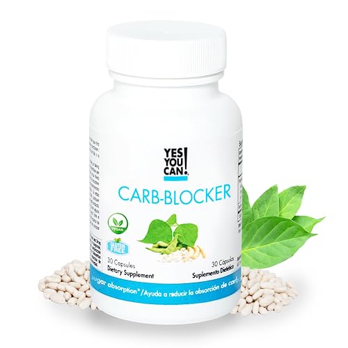 Yes You Can! Carb Blocker, 30 Capsules of Metabolism Booster, Calories and Carbs Intake Reduction, Organic, Gluten-Free