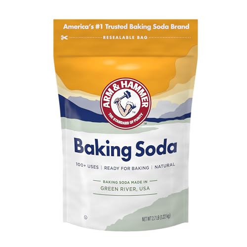 ARM & HAMMER Baking Soda Made in USA, Ideal for Baking, Pure & Natural, 2.7lb Bag