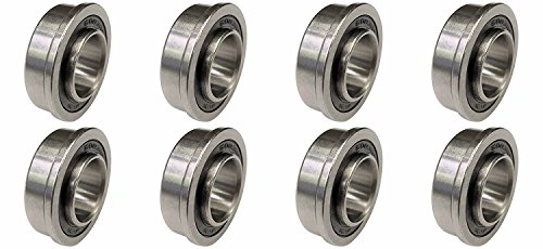 5/8' Bearing (Pack - 10), ID 5/8' x OD 1-3/8' - Lawn Mower and Wheelbarrows & Carts Wheel Bearing - Marathon# 60602 Flanged Precision Ball Bearing.