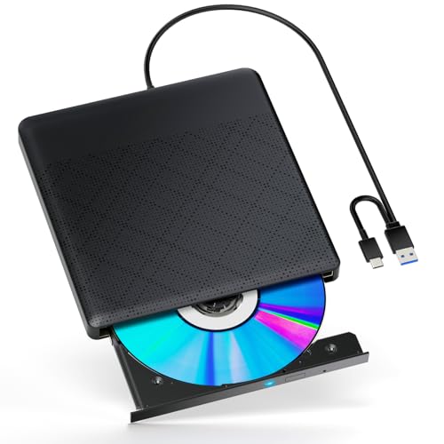 External Compatible Bluray Drives Read/Write Portable Compatible Blu ray Burner USB 3.0 Type-C/Windows 7-11 Mac OS Laptop Compatible Read BD DVD CD Comes with English Manual and One year warranty