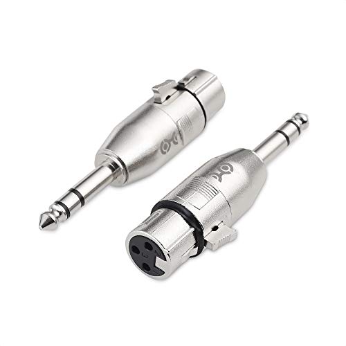 Cable Matters 2-Pack 6.35mm 1/4 Inch TRS to XLR Adapter - Male to Female