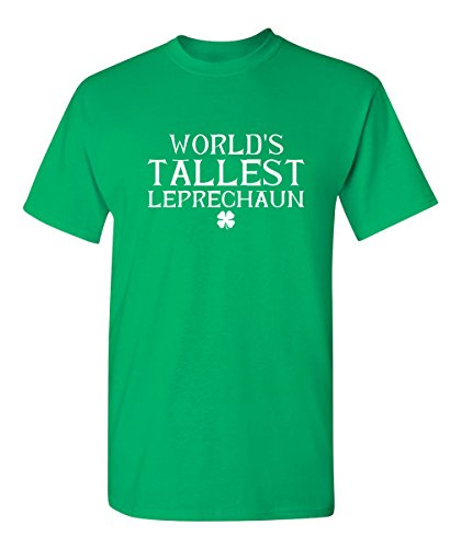 World's Tallest Leprechaun Funny Irish St Patricks Day T-Shirt L Irish