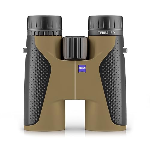 Zeiss Terra ED 10x42 Waterproof Binoculars with Anti-Reflective Coating for High-Contrast Images (Coyote Brown/Black)