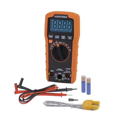 Klein Tools MM420 Digital Multimeter, Auto-Ranging TRMS Multimeter, 600V AC/DC Voltage, 10A AC/DC Current, 50 MOhms Resistance