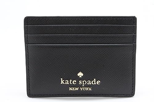 Kate Spade New York Madison Saffiano Leather Small Slim Card Holder in Black