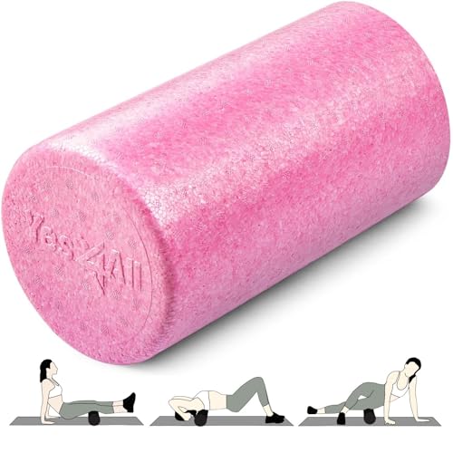 Yes4All EPP Foam Roller for Deep Tissue Massage, Muscle Recovery and Pain Relief in Back, Legs, and Body (Fuschia Rose - 12 Inches)