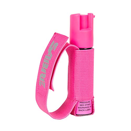 SABRE Runner Pepper Gel, Maximum Police Strength OC Spray, Reflective Hand Strap for Easy Carry & Quick Access, 0.67 fl oz, Secure & Easy to Use Safety, Optional Clip-On Alarm & LED Armband Combos