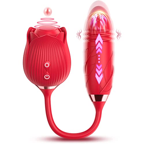 Rose Virbrater for Women, 10 Modes, Delivered Within 2-4 Days - Red Rose-BF103