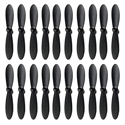 XUCHIL 20Pcs/Pack Propeller Set Airscrew Replacement for Cheerson CX 10 Mini Drone Quadcopter Helicopter RC Accessories 5 Colors (Color : Black, Size : 1)