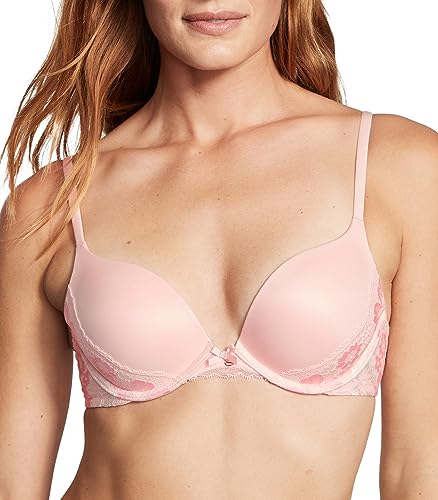 Victoria's Secret Everyday Comfort Push Up Bra, Padded, Plunge Neckline, Bras for Women, Body by Victoria Collection, Pink (36C)