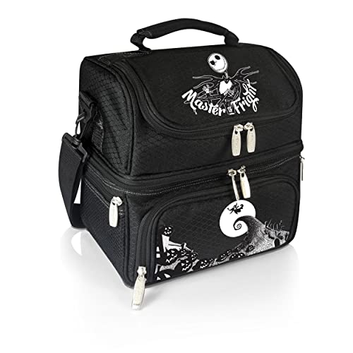 PICNIC TIME Disney Nightmare Before Christmas Jack Pranzo Lunch Bag, Insulated Lunch Box with Utensil Set, Lunch Cooler Bag, (Black), 11 x 7.5 x 12