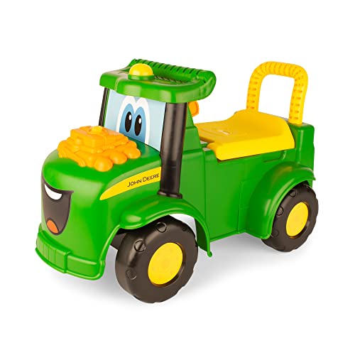 John Deere Johnny Tractor Ride On Toy - Foot to Floor Tractor Toy Featuring Building Toys with Take Apart Engine - John Deere Tractor Ride On - Toddler Gifts and Easter Toys - Ages 12 Months and Up
