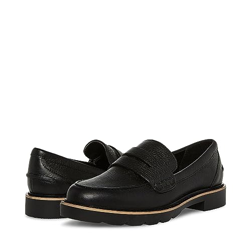 Blondo Women's Penny Waterproof Loafer, Black Leather, 8.5