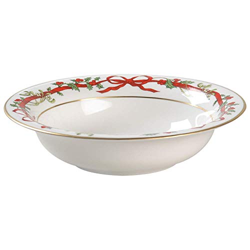 Royal Worcester Holly Ribbons Soup Cereal Bowl