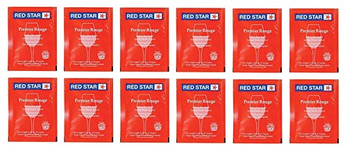 North Mountain Supply - RS-PR-12 Red Star Premier Rouge Wine Yeast -0.18 Ounce (Pack of 12) - Fresh Yeast