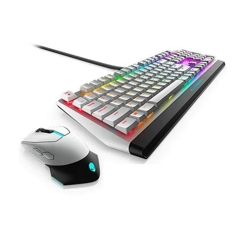 New Mechanical Low-Profile RGB Keyboard 510K AW510K with 610M Wired/Wireless Gaming Mouse AW610M for Aurora R11 Aurora R10 Area 51m R2 M17 R3 Plus Best Notebook Pen Light - Lunar Light (Lunar Light)