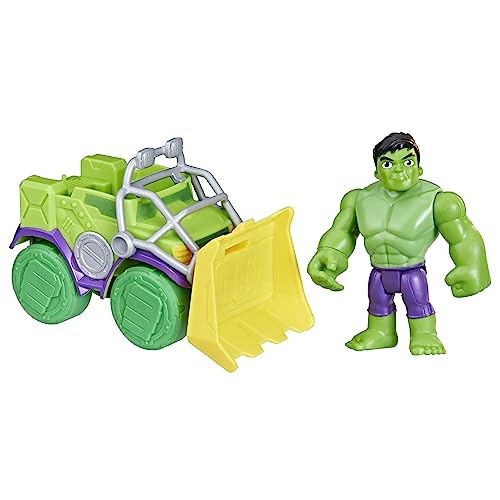 Spidey and His Amazing Friends Hulk Smash Truck Set, Action Figure with Vehicle and Accessory, Marvel Toys, Preschool Toys, Super Hero Toys