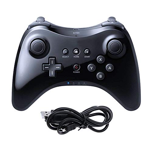 CuleedTec Black Classic Wireless Pro Controller Game Controller Gamepad Joypad Remote for Wii U