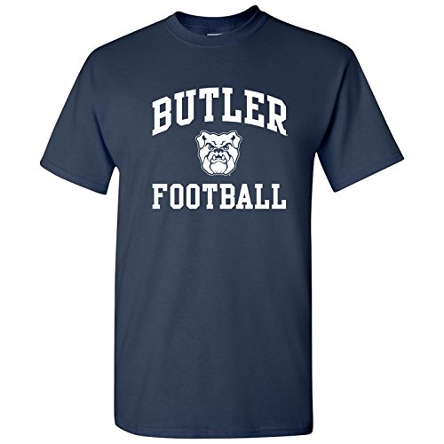 UGP Campus Apparel AS1097 - Butler Bulldogs Arch Logo Football T Shirt - 3X-Large - Navy