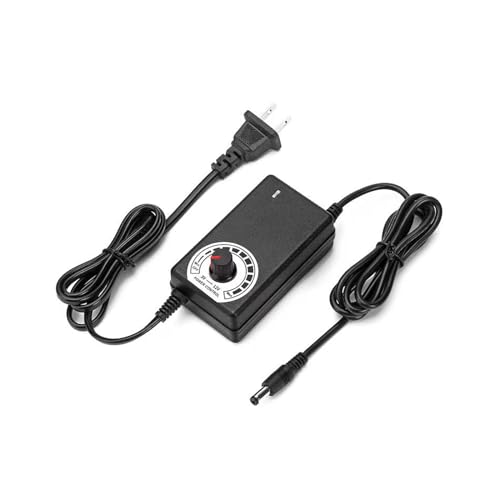 Eiovnur 110V-240V AC to DC 3-12V 2A Adjustable Power Supply Speed Controller