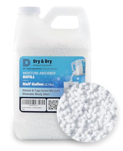 Dry & Dry Moisture Absorbers Refill Beads (3.7 LBS) - Fragrance Free, Moisture Absorber Refill