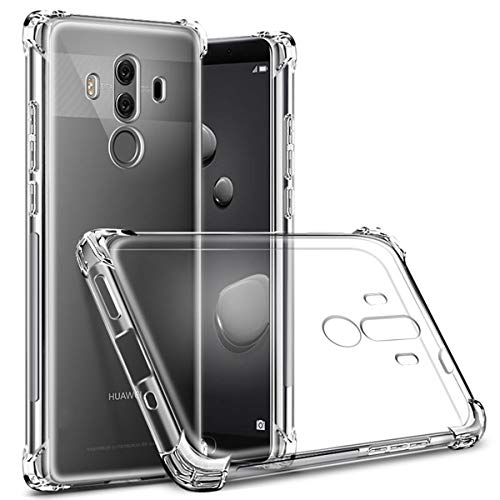 iCoverCase Compatible with Huawei Mate 10 Pro Case, Crystal Clear Soft TPU Shock Absorption Bumper Slim Thin Case -Clear