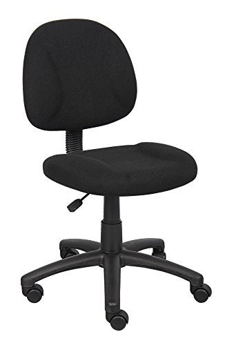 Boss Office Products Nylon Black Boss Office Deluxe Posture Chair, 25' W x 25' D x 35-40' H