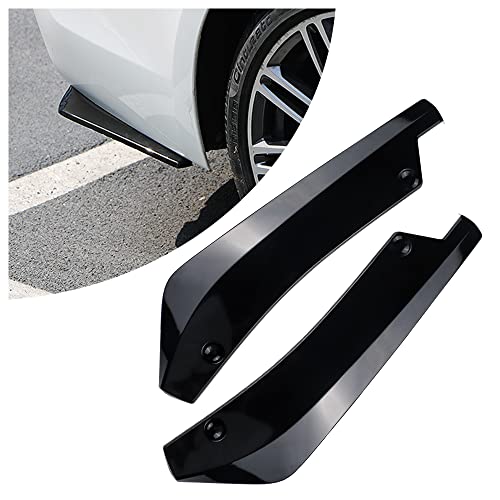 A Pair of Rear Bumper Lip Guards 17' DIY Car Exterior Decoration,Anti-Collision Body Parts&Trim for Diffuser Splitter,Blade Rear Shovel,Front Bumper Lip,Side Fender Skirt Lip (Black/2pcs)