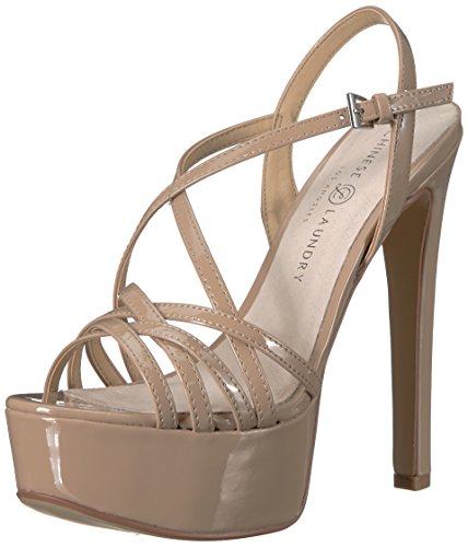 Chinese Laundry Women's Teaser 2 Heeled Sandal, Nude Patent, 9.5 M US