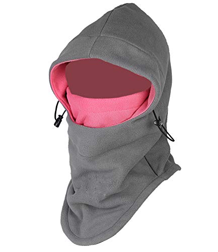 Purjoy 6-in-1 Fleece Balaclava Hood Mask for Winter Sports