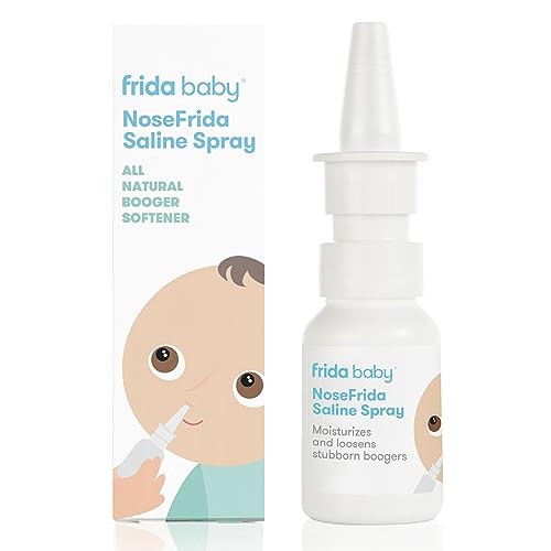 Frida Baby NoseFrida Nasal Saline Spray, Baby Saline Drops + Spray to Soften Nasal Passages, 0.68 fl oz