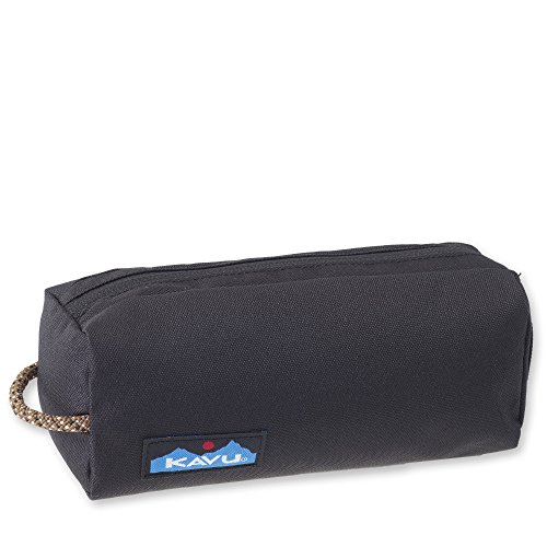 KAVU Pixie Pouch Accessory Travel Toiletry and Makeup Bag, Jet Black