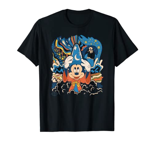 Disney Fantasia Mickey Mouse Sorcerer’s Apprentice Retro T-Shirt