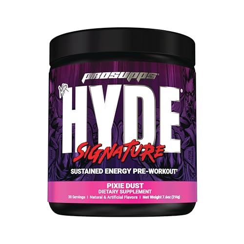 ProSupps Mr. Hyde Signature Pre Workout with Creatine, Beta Alanine, TeaCrine and Caffeine for Sustained Energy, Focus and Pumps - Pre-Workout Energy Drink for Men and Women (Pixie Dust, 30 Servings)