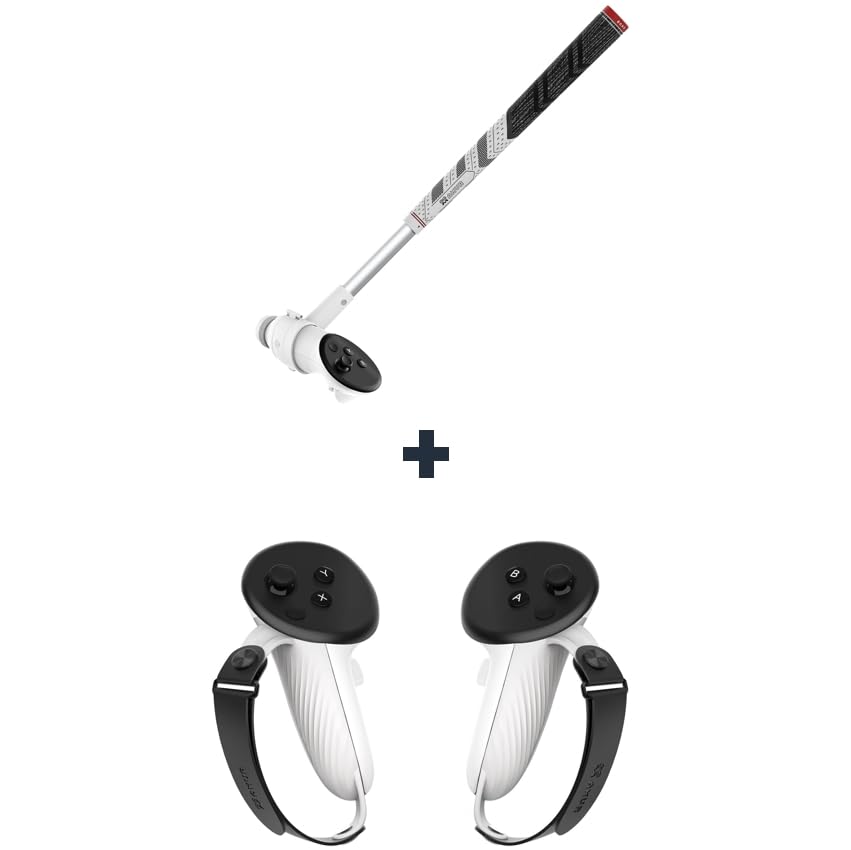 AMVR Controller Grips and Golf Club Attachment Compatible with Meta/Oculus Quest 3