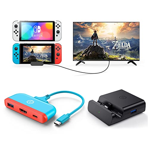 NEWDERY 2PCS Different TV Docking Stations for Nintendo Switch/Switch OLED