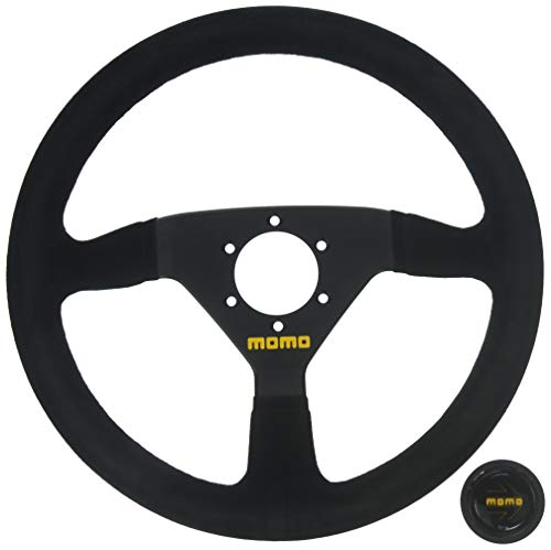 MOMO Motorsport MOD. 69 Racing Steering Wheel Black Suede Grip Brushed Black Anodized Spoke 350mm - ‎R1913/35S