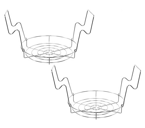 Concord 12' Stainless Steel Canning Rack. Holds 8 Pint or 7 Quart Jars. No Rust, Extra Stability. FITS IN POT WITH AT LEAST 12.5' WIDTH. BULK PACKS (2 Pack)