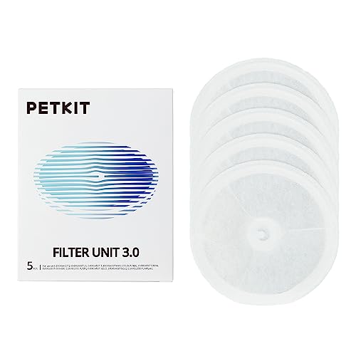PETKIT Upgraded Filter Units 3.0 for Pet Water Fountains Eversweet 2S/3/3 Pro,Eversweet Solo/Solo SE & CYBERTAIL, Replacement Filters (5 pcs)