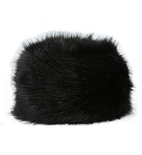 Lucky Leaf Women Men Winter Thick Fur Russian Hat Warm Soft Earmuff (H01-Black)