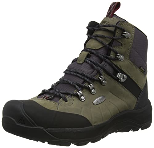 KEEN Men's Revel 4 Mid Height Polar Insulated Waterproof Snow Boots, Steel Grey/Magnet, 11.5