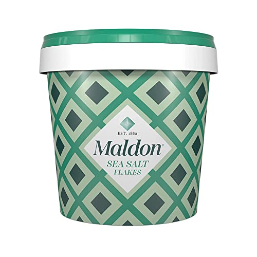 Maldon Salt Company Salt, Sea Salt Flakes, 20 oz (570 g), Resealable Tub, Kosher, Natural, Handcrafted, Gourmet, Pyramid Crystals-1